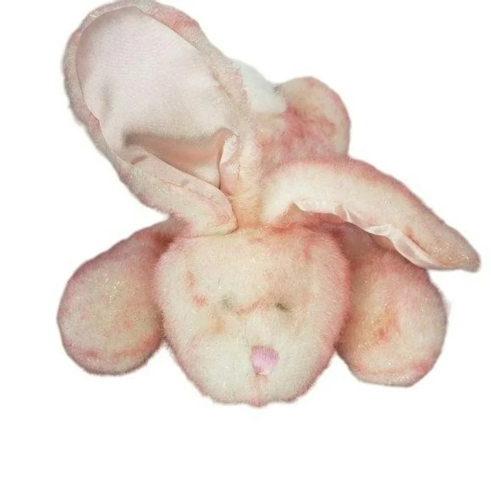 Aurora pink metallic laying bunny rabbit plush Stuffed animal Toy‎
